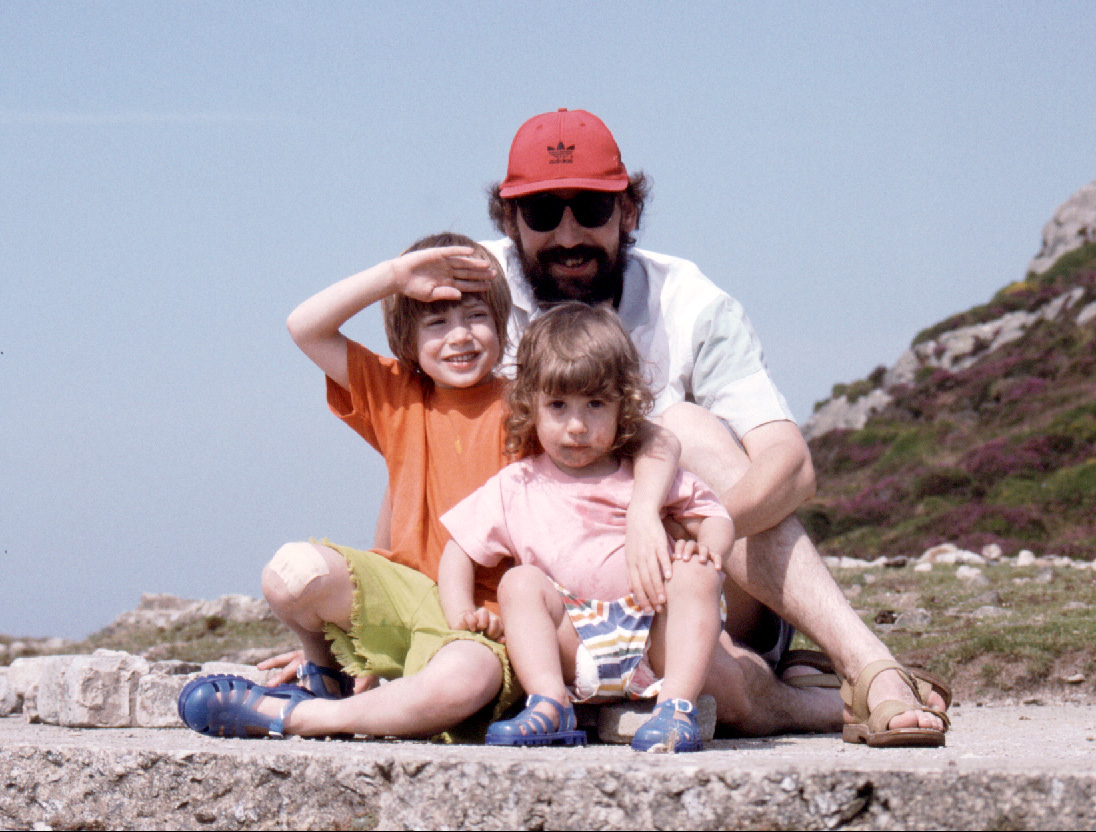 Andy & kids in Wales c1987