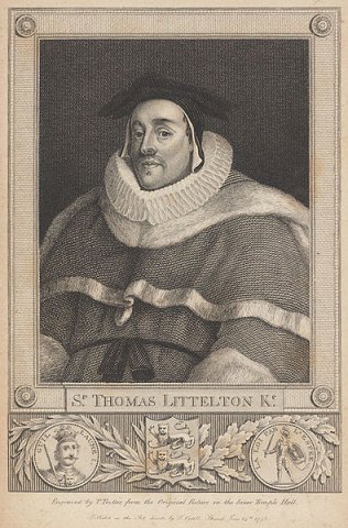 Portrait of Thomas Littleton a noted lawyer of 15th century
