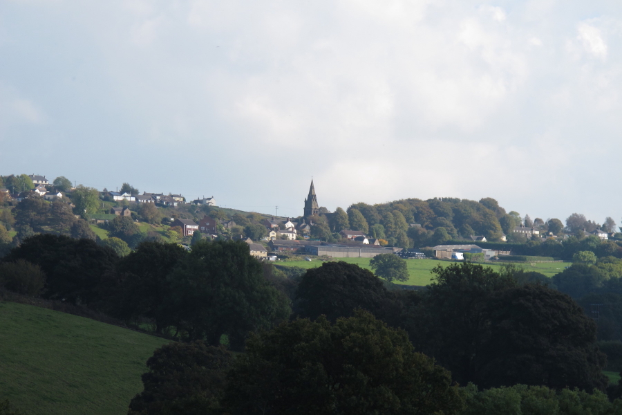 View from Greenway Bank across valley to St Anne's church