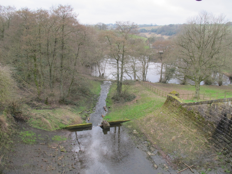 View from dam across mill pond