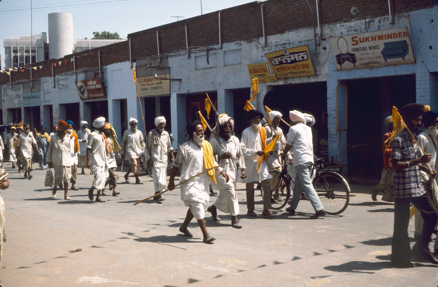 Sikh march passes by