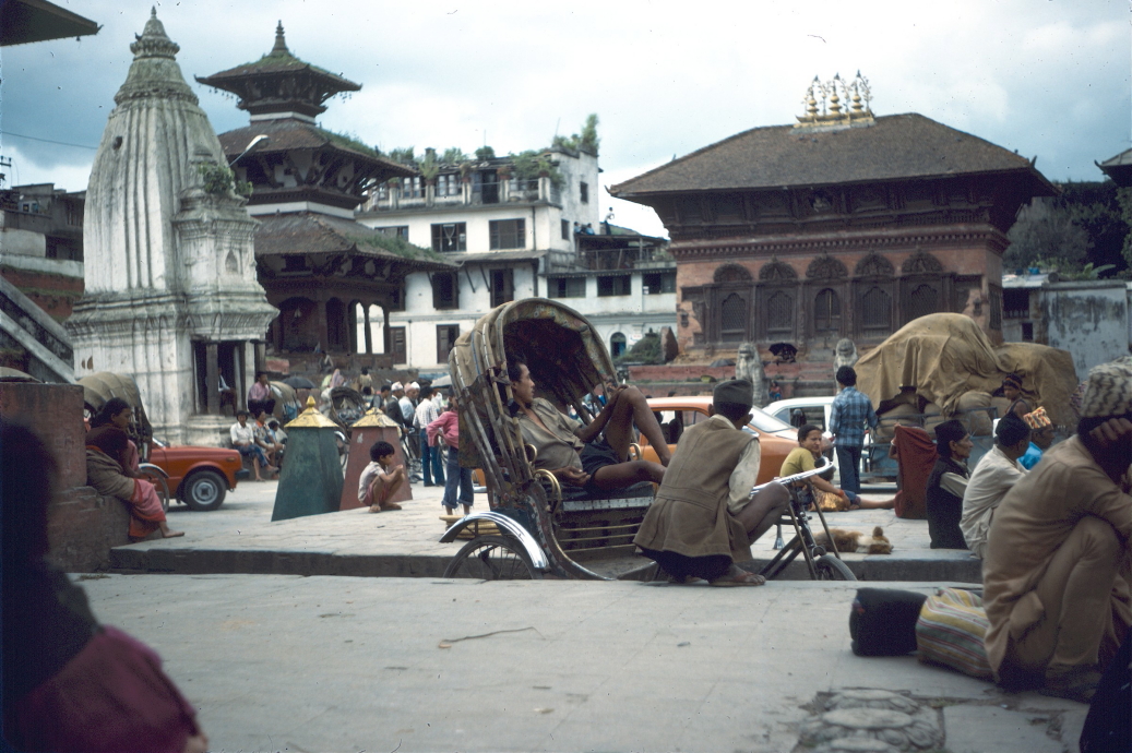 Busy square in Kathmandu