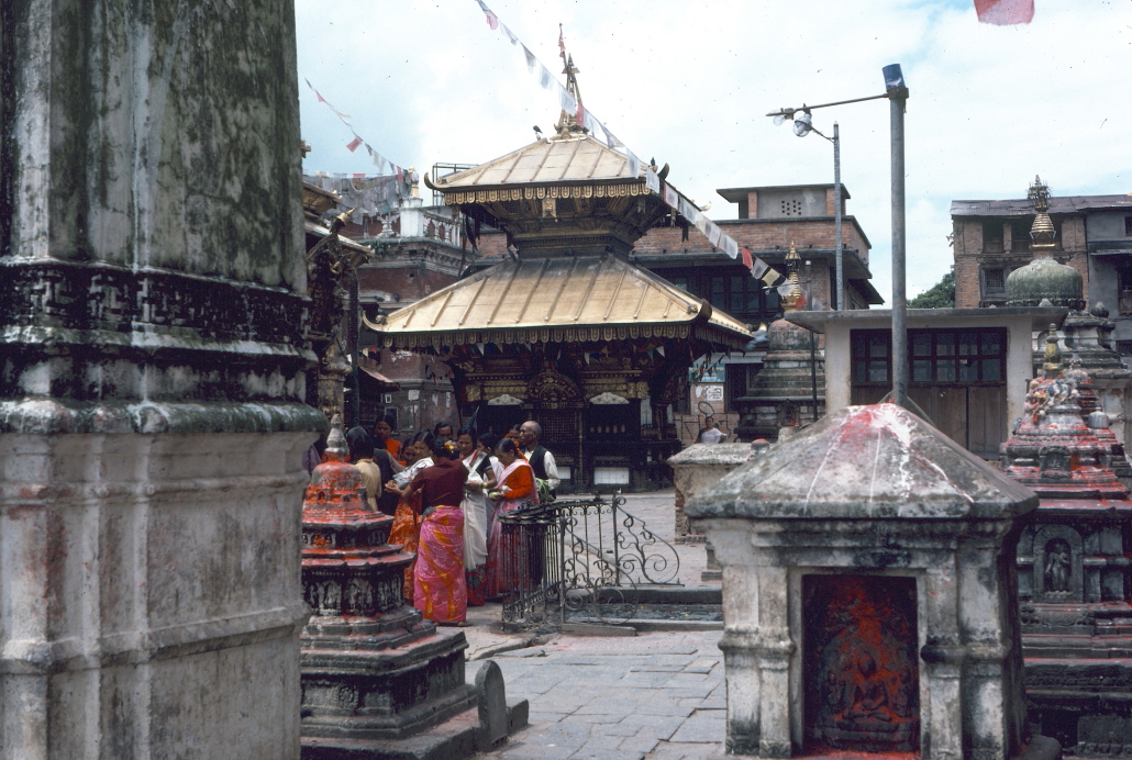 Golden roofed shrine at the Swayambhunath Stupa