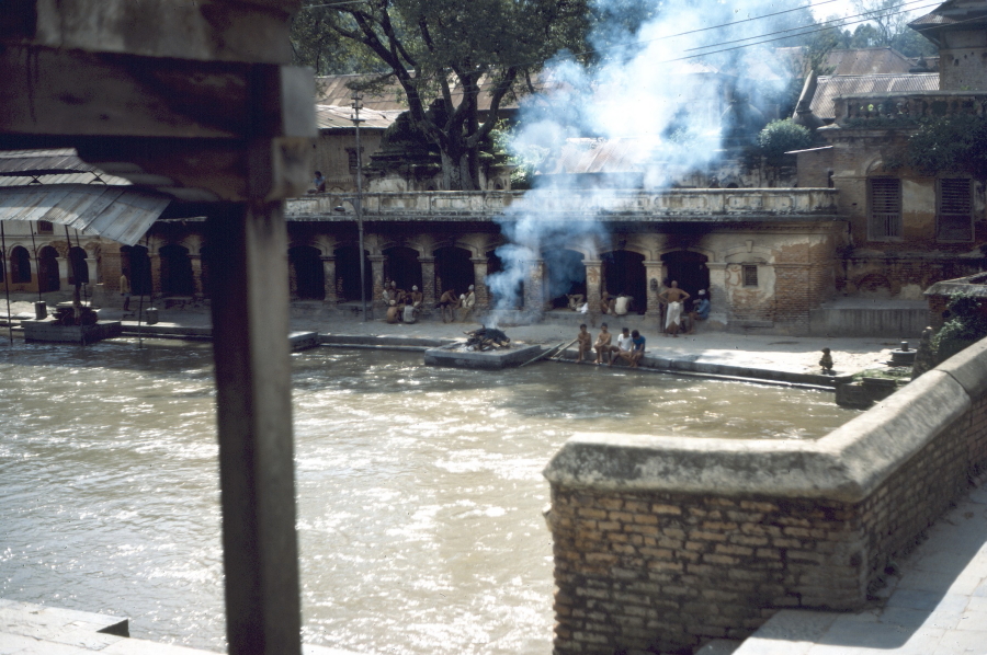 Burning ghat on the river Bagmati