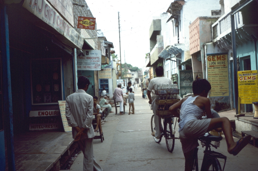 Entrance to small town by Taj Mahal