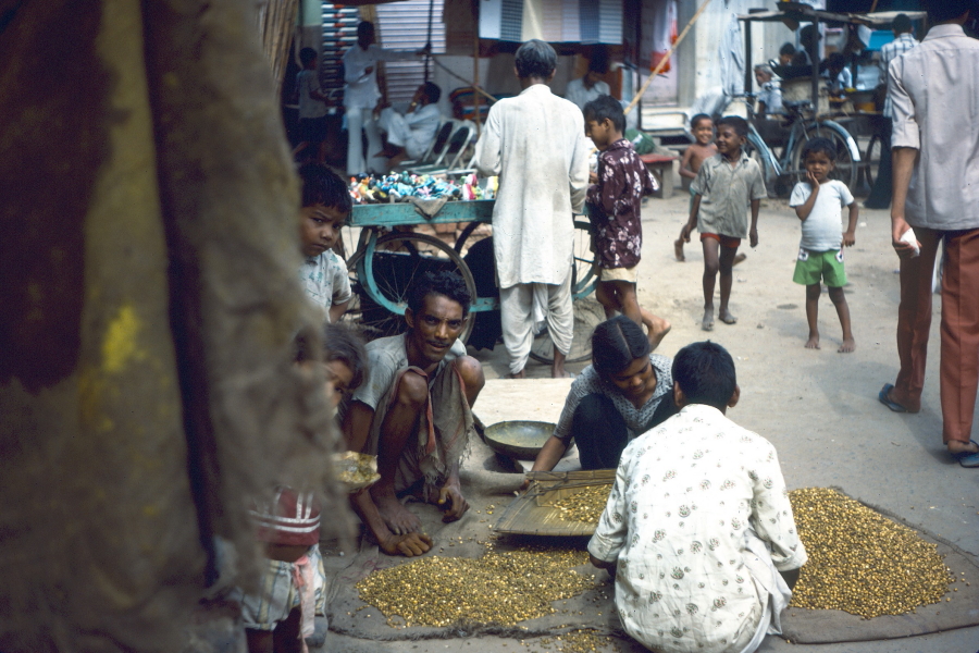 Traders working in the street
