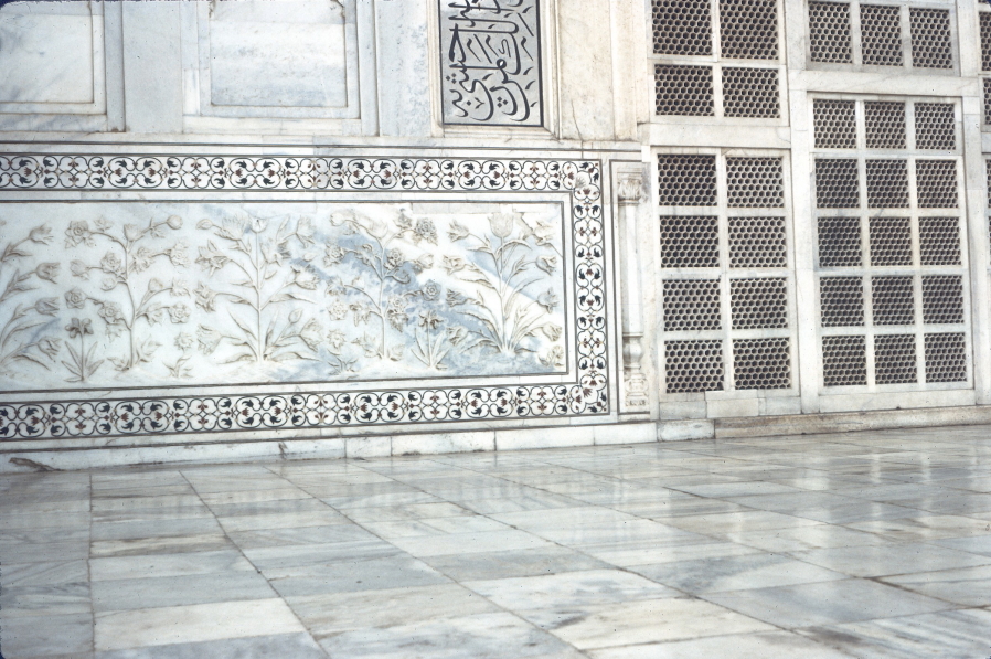 Inlaid marble at Taj Mahal
