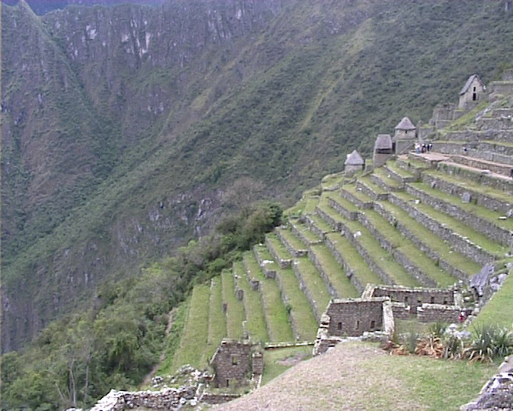 terraced hillside of machu pichu