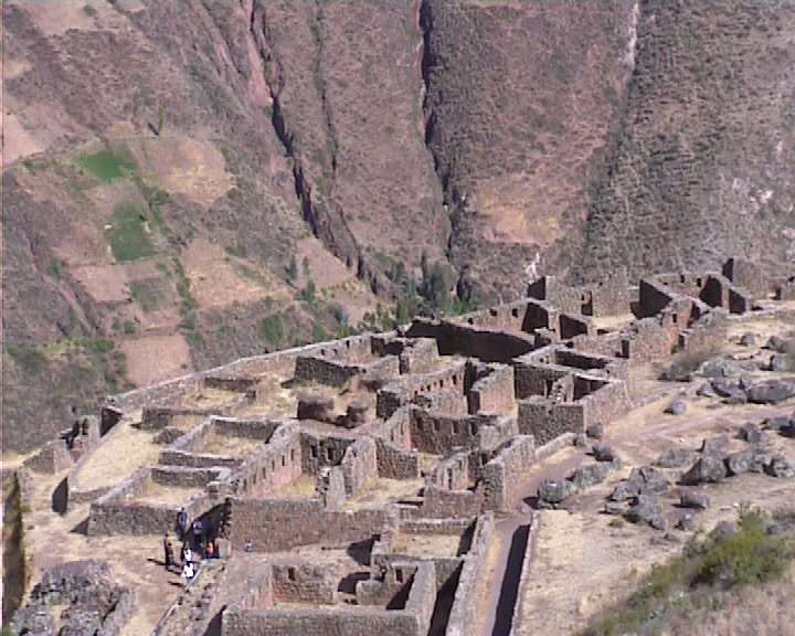 looking down on ruins of an old settlement