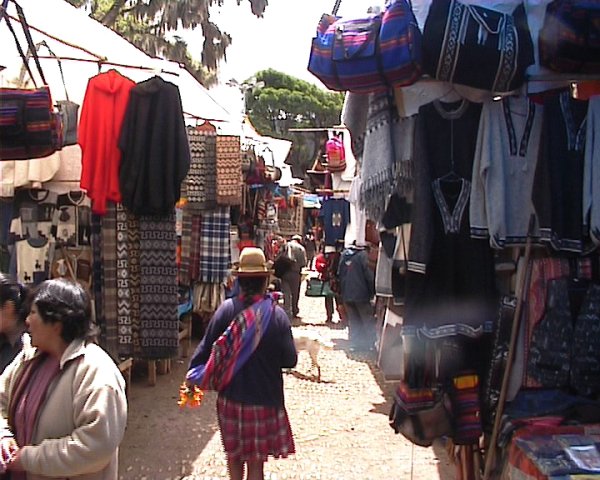 Outdoor market aisle 