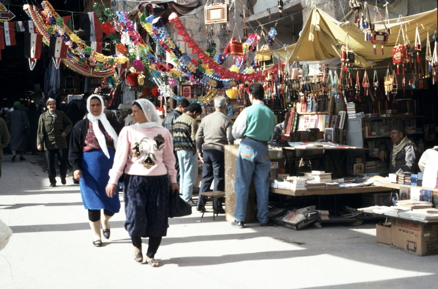 Shopping street in Damascus