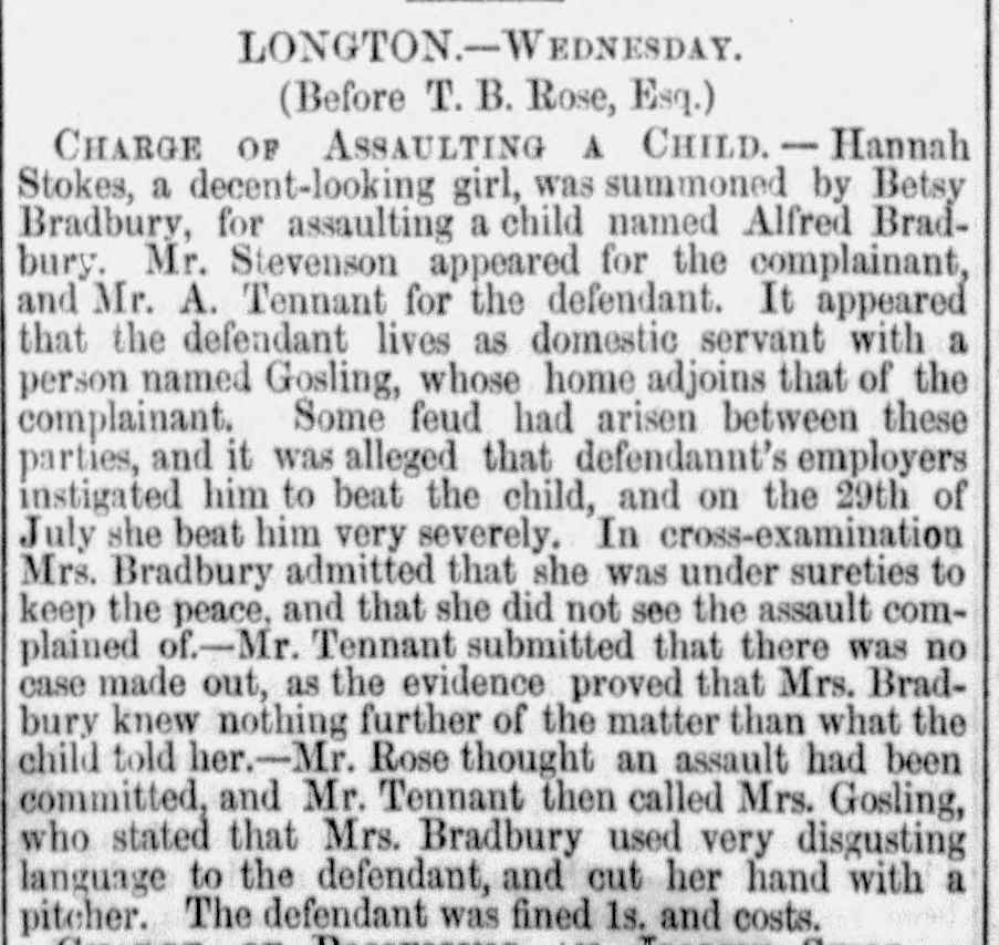BetsyAlfred Staffordshire Sentinel 16 August 1862 0006 Clip