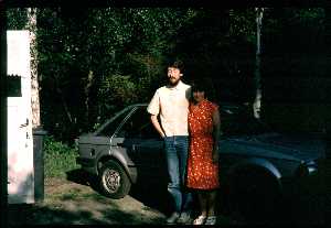 Andy and Liz at the house on Wenemsedwarsweg 1985