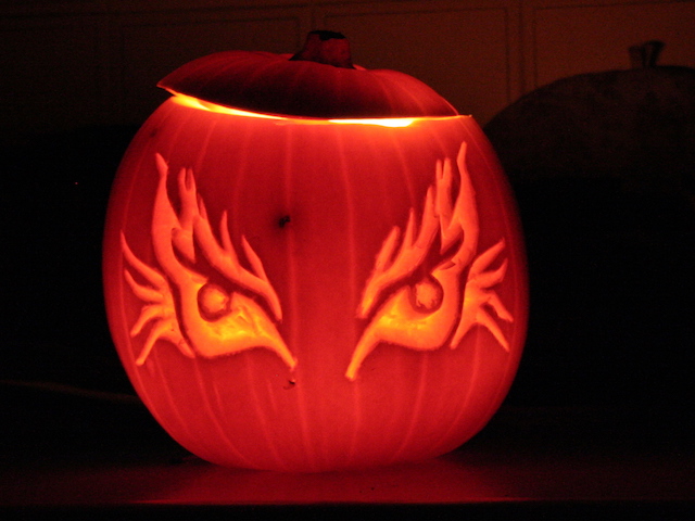 carved pumpkin lantern